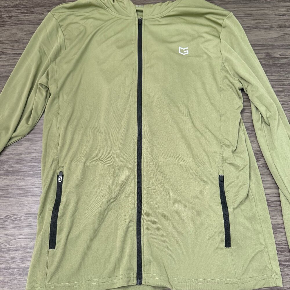 Gradual Men's Olive Green Full Zip Athletic Jacket Like New